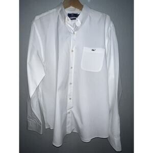 Vineyard Vines Tucker Shirt Mens XL White Long Sleeve Collared Button Down